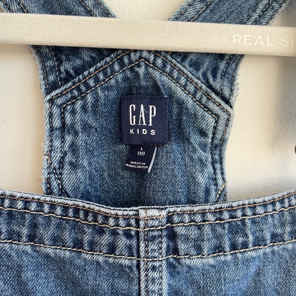 GAP Kids Classic Blue Denim Overalls - Picture 2 of 4